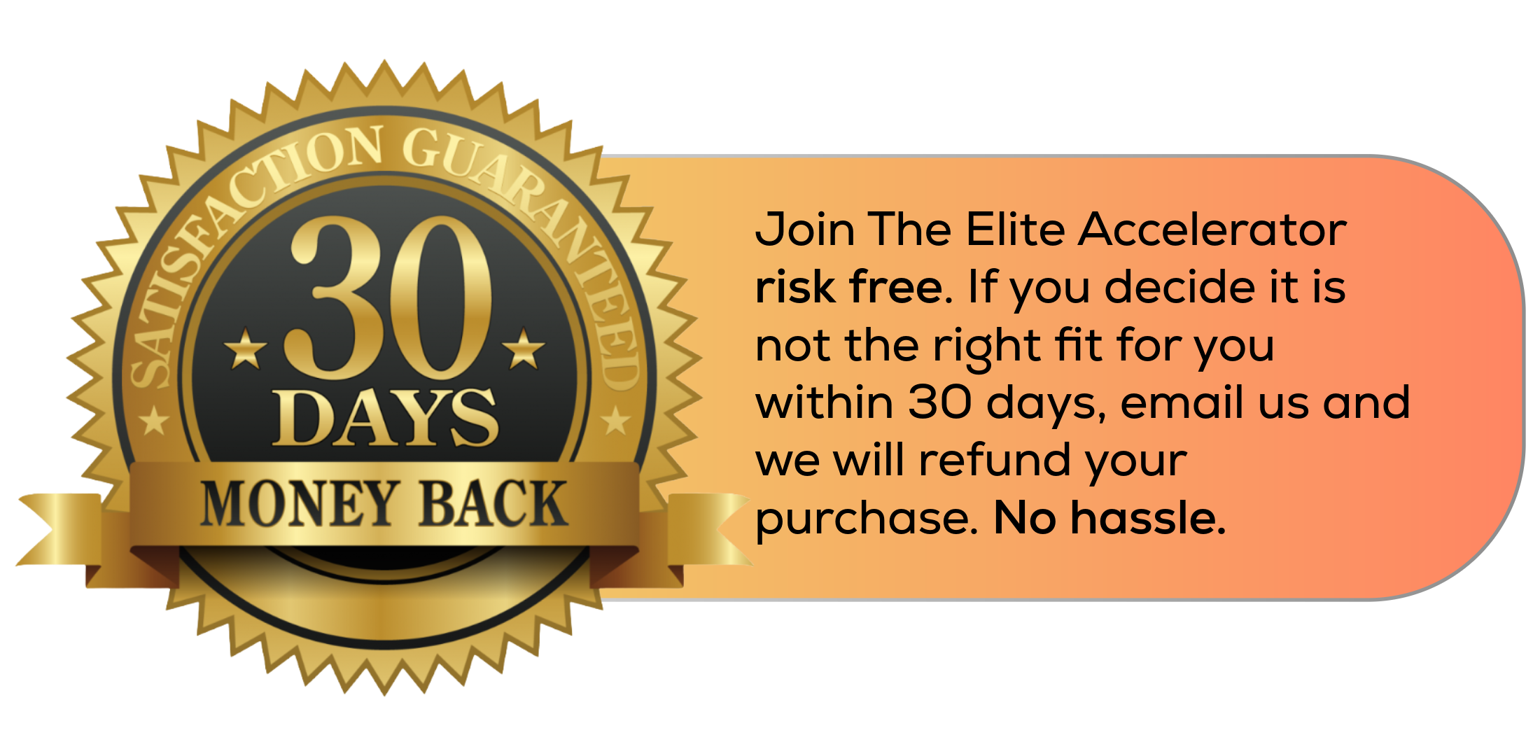 30 day money back guarantee